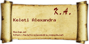 Keleti Alexandra névjegykártya